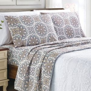 RT DESIGNS Gray & Yellow Floral Jules Sheet Set